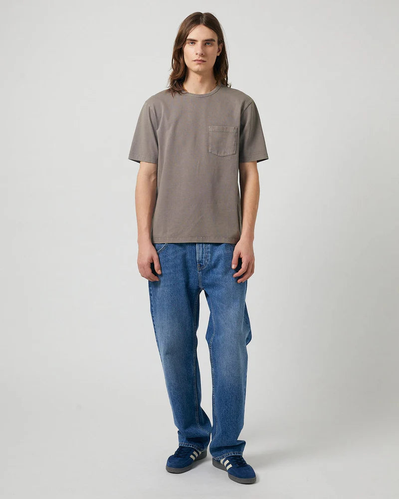 Organic Garment Dye Tee- GREY