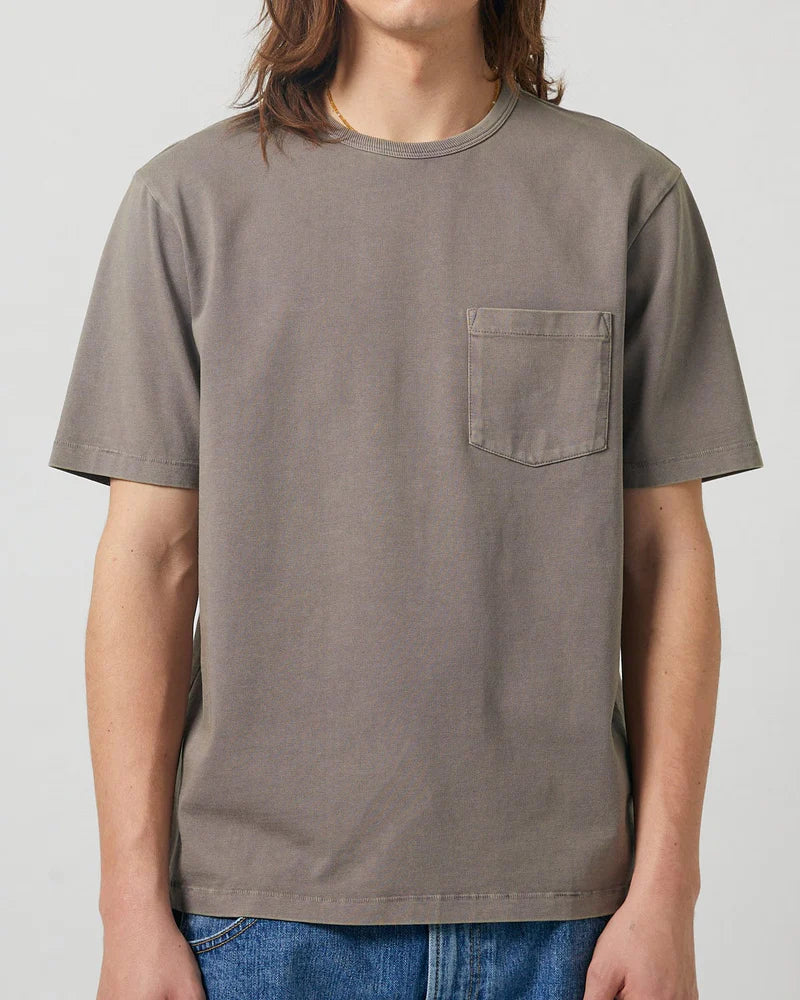 Organic Garment Dye Tee- GREY