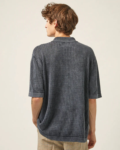 Washed Pointelle Button