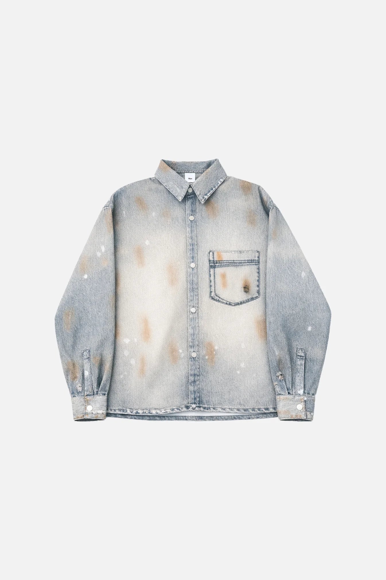 MAZA Printed Denim Shirt