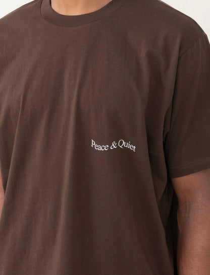 WORDMARK T SHIRT- BROWN