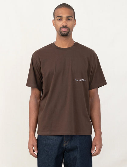 WORDMARK T SHIRT- BROWN